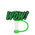 Straw Mouthpiece Silicone Dust Plug Decorative Buckle Clip Personalized Letter Label for Tumblers